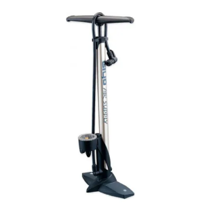 Inflador de pie Giyo GF-31P con manómetro, ambas válvulas