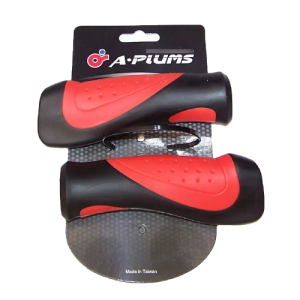 Puños ergonómicos gel 130mm rojo/negro