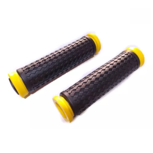 Puños goma 13cm negro y amarillo