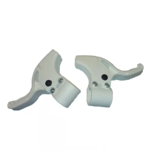 Par de levas o manijas de freno blancas P/bicicletas infantiles