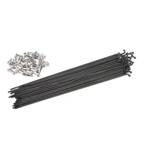 Rayos negros 285x2mm con niples - 36 unidades
