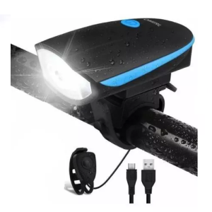 Farol luz led delantera 250lm recargable con bocina