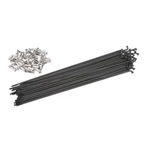 Rayos negros 275x2mm con niples - 36 unidades