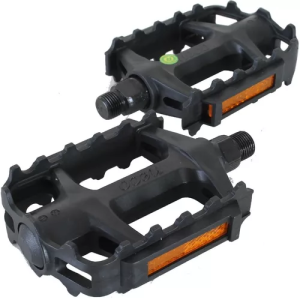 Pedales Neco pase fino 1/2" en plástico con rodamientos