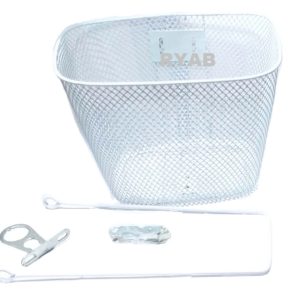 Canasto / Canastito blanco metal para rodados 16 y 20