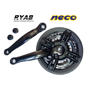 Plato / Engranaje triple Neco 24/34/42 dientes - Acero