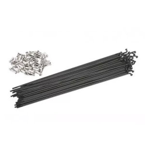 Rayos negros 2x 250mm con niples - 36 unidades