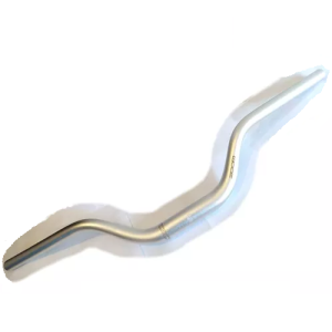 Manillar Zoom 31.8mm x 700mm alto 9.5cm - Aluminio plateado