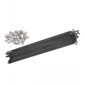 Rayos negros 305 x 2mm con niple - 36 unidades