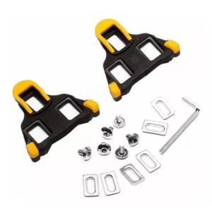 Calas / Trabas para pedal de ruta completas - Amarillas