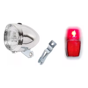 Juego de luces retro a pilas - Delantera y trasera