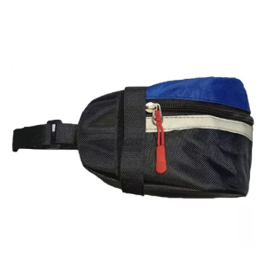 Bolso grande bajo asiento - Negro con azul