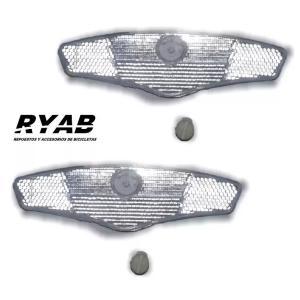 Par de ojos de gato / Reflectivos para rueda de bicicleta 13,3x4cm