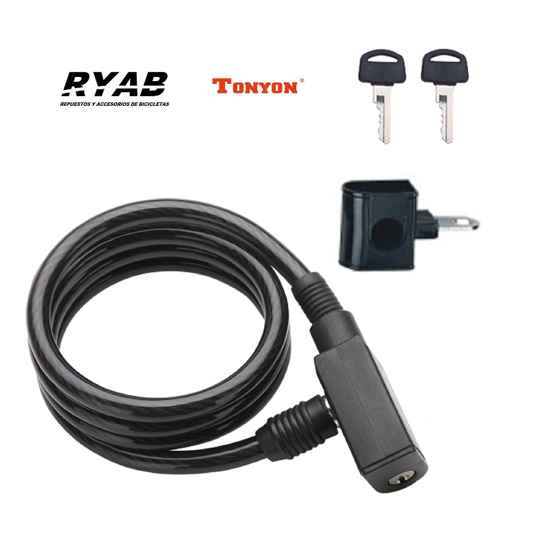 Tranca / Candado con llave TONYON 10mmx100cm