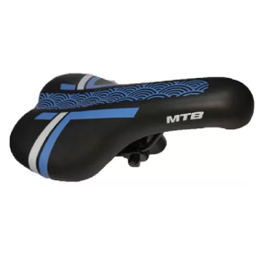 Asiento MTB Sport confort 255 x 152mm - Negro y azul