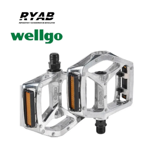 Pedales Wellgo Wk79 En Aluminio Pulido Con Rulemanes