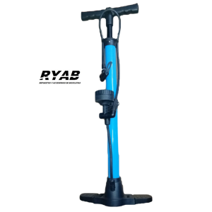 Inflador De Pie Con Manómetro, Ambas Válvulas - 160 Psi