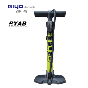 Inflador Compacto De Pie - GIYO - 120PSI - Ambas Válvulas - Verde