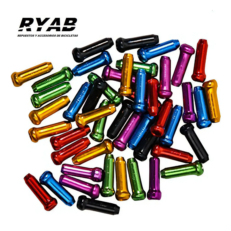 Topes / Terminales de Colores para Cables de Freno y Cambio x100 Unid.