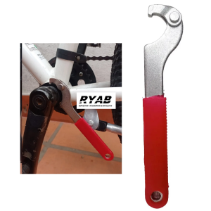 Llave para contra rosca de cubeta de centro y piñón fijo entre otras