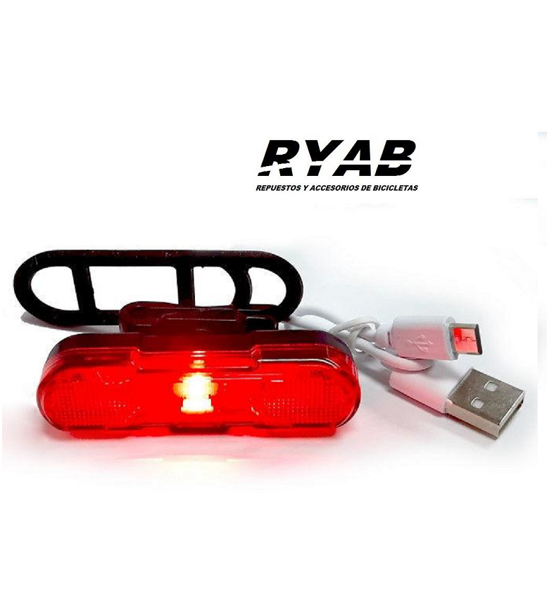 Luz Led recargable USB trasera a prueba de agua